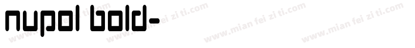 nupol bold字体转换